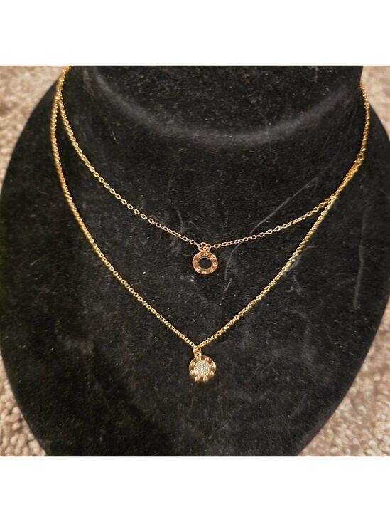 Dubai Jewelry Jewelry - Chic Gold Double Layer Necklace